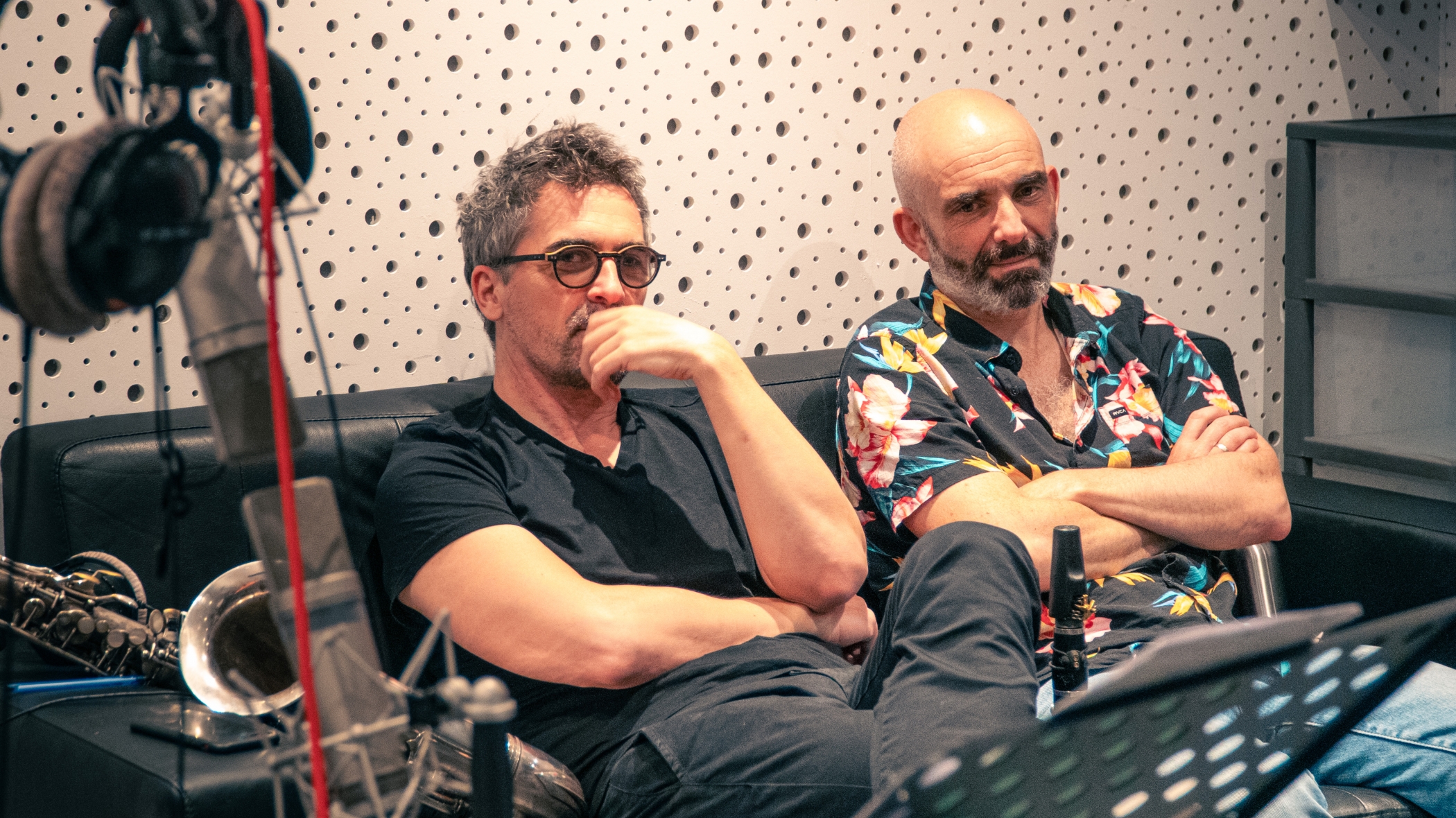 Enregistrement en cours avec Sylvain Rifflet et Philippe Gordiani